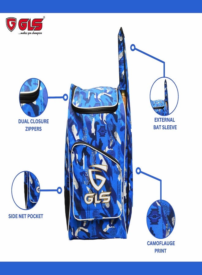 GLS Sniper Duffle Cricket Kit Bag with One Side Bat Sleeve (Blue) - Image 3