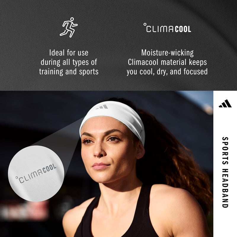 Adidas شريط رأس أديداس كلايمكول - أبيض - Image 2