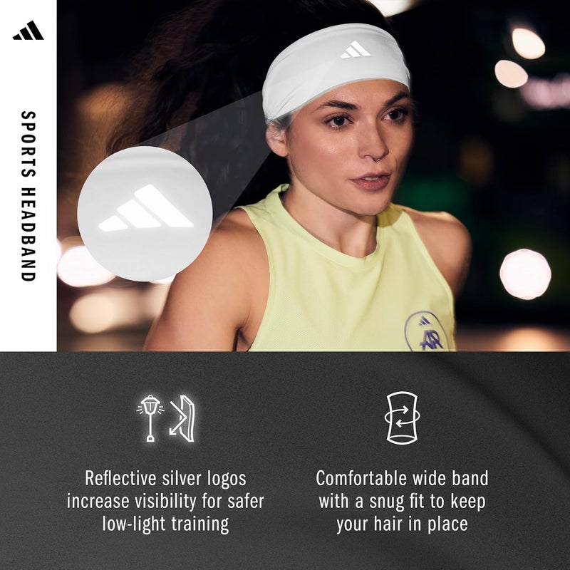 Adidas شريط رأس أديداس كلايمكول - أبيض - Image 3