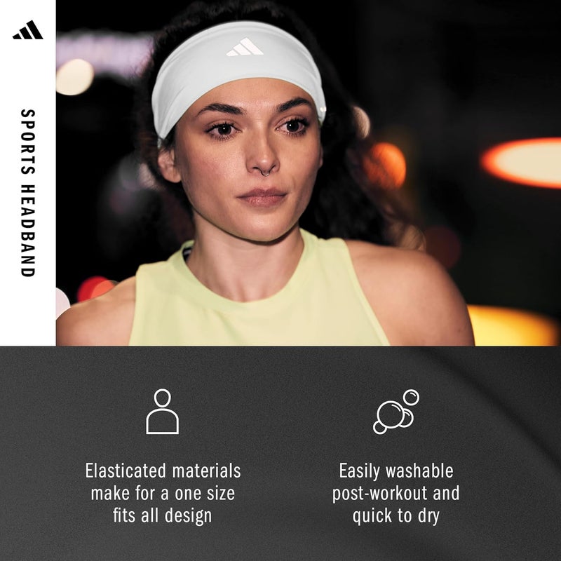 Adidas شريط رأس أديداس كلايمكول - أبيض - Image 5