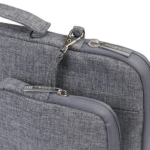 Megoo 13inch Laptop Sleeve with Accessory Pouch for Surface Laptop 5/4/3/2/6 13.5", Laptop 7 13.8", Surface Book 13.5", Carry Case for 13"~14" Tablet Chromebook(Gray with Charger Case) - Image 4