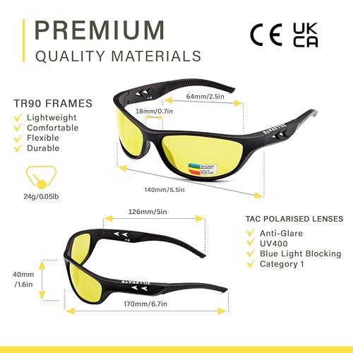 ZILLERATE Night Vision Driving Glasses - Anti Glare HD Polarized Yellow Tinted Sunglasses for Men & Women - Image 3