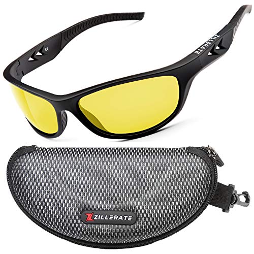 ZILLERATE Night Vision Driving Glasses - Anti Glare HD Polarized Yellow Tinted Sunglasses for Men & Women - Image 1