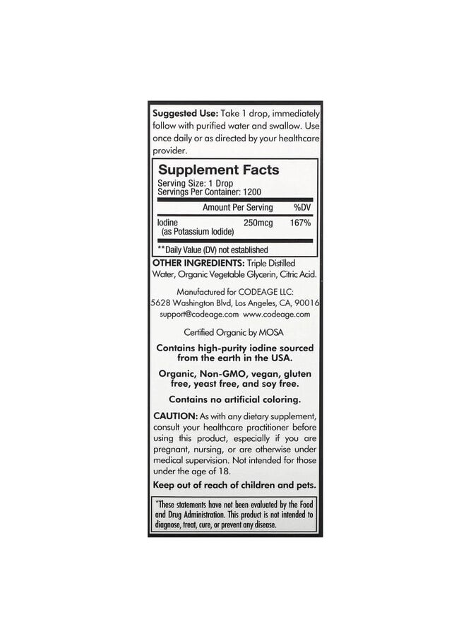 Codeage Iodine+, 2 fl oz (59.2 ml)  - Image 2