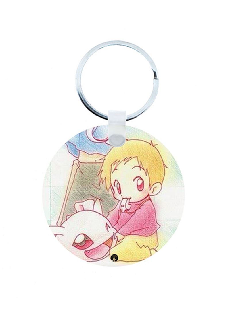 RKN Digimon Anime Wooden Keychain