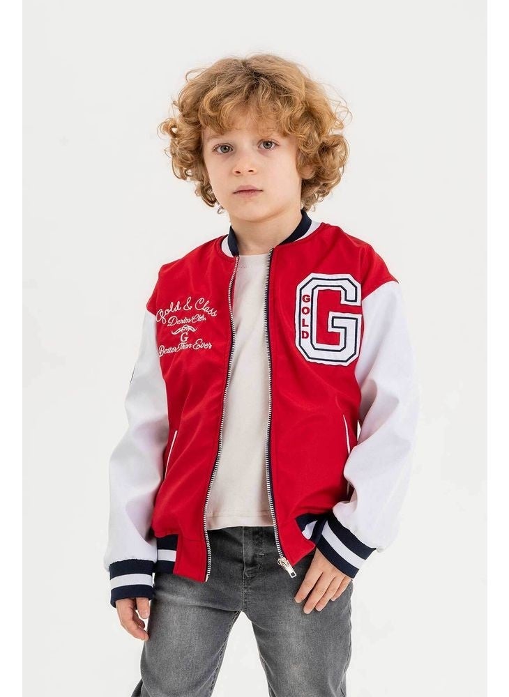 Gold Class Kidswear Double Pocket Waterproof Boys College Jacket  - Image 1