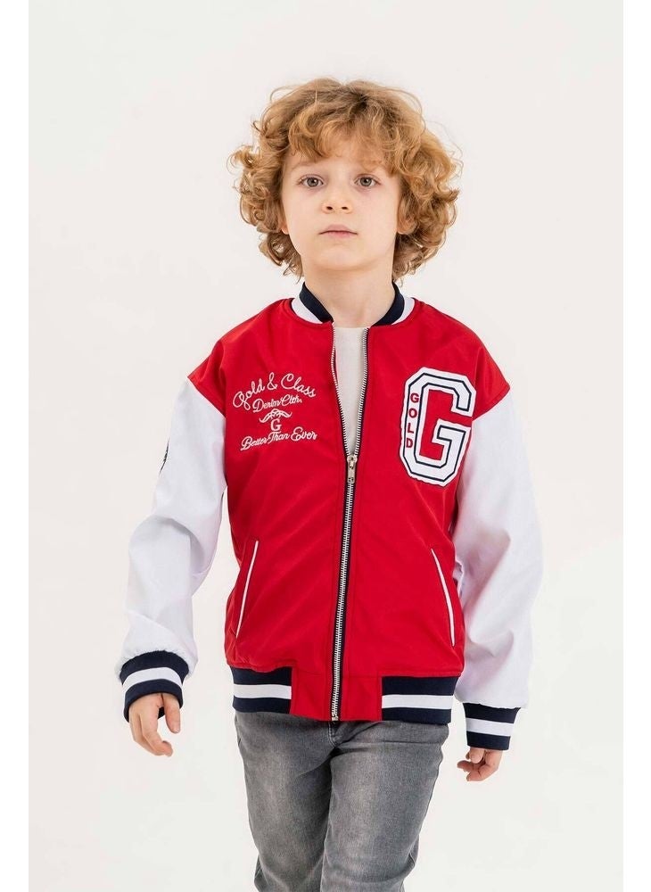 Gold Class Kidswear Double Pocket Waterproof Boys College Jacket  - Image 2