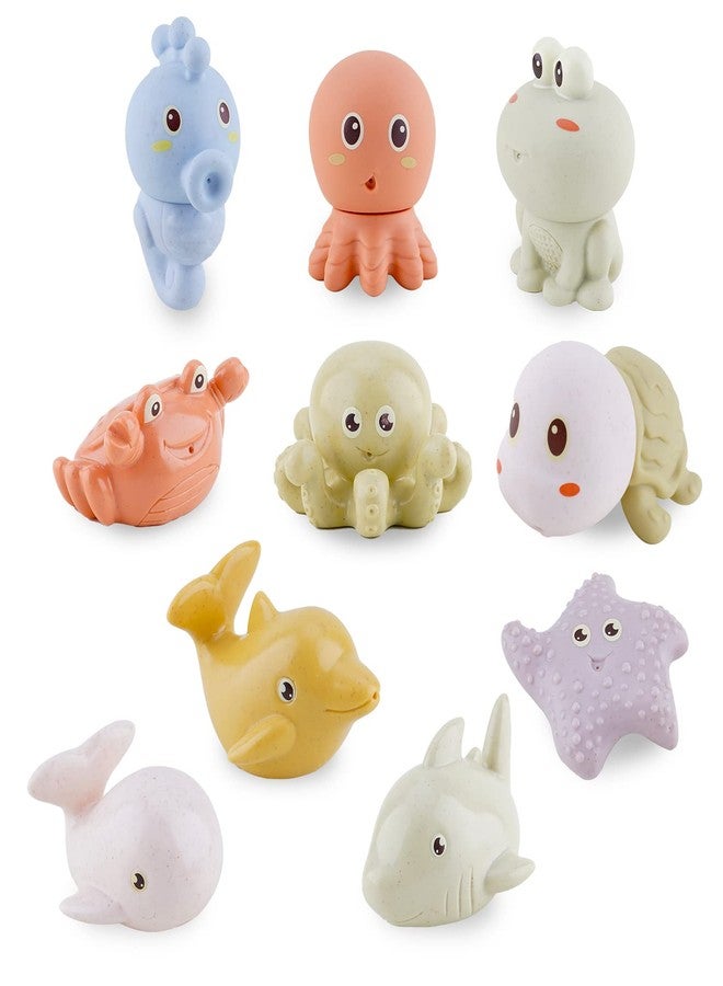 AMCHSURI Mold-Free Ocean Animal Bath Toys 10 Pack | Sensory Water Play Toys for Babies 6-18M & Toddlers 1-3Y | Safe Bathtub Pool Float Toys | Baby Shower, Birthday - Image 1