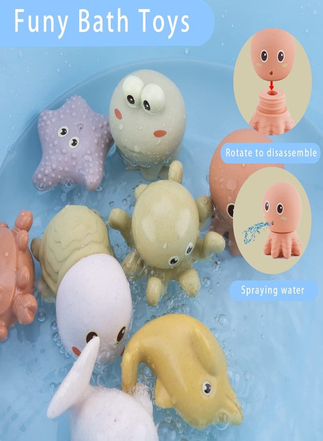 AMCHSURI Mold-Free Ocean Animal Bath Toys 10 Pack | Sensory Water Play Toys for Babies 6-18M & Toddlers 1-3Y | Safe Bathtub Pool Float Toys | Baby Shower, Birthday - Image 2