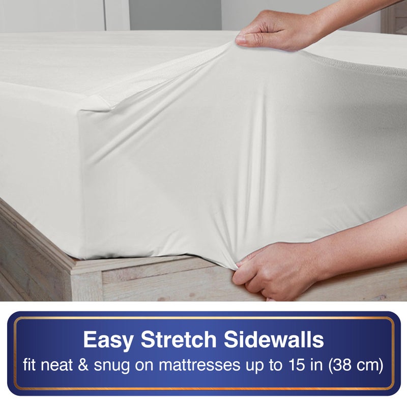 Bed Bug Blocker All-in-One Mattress Protector, Zippered Encasement, Water & Stain Resistant, Triple Seal Protection, Twin, White - Image 5