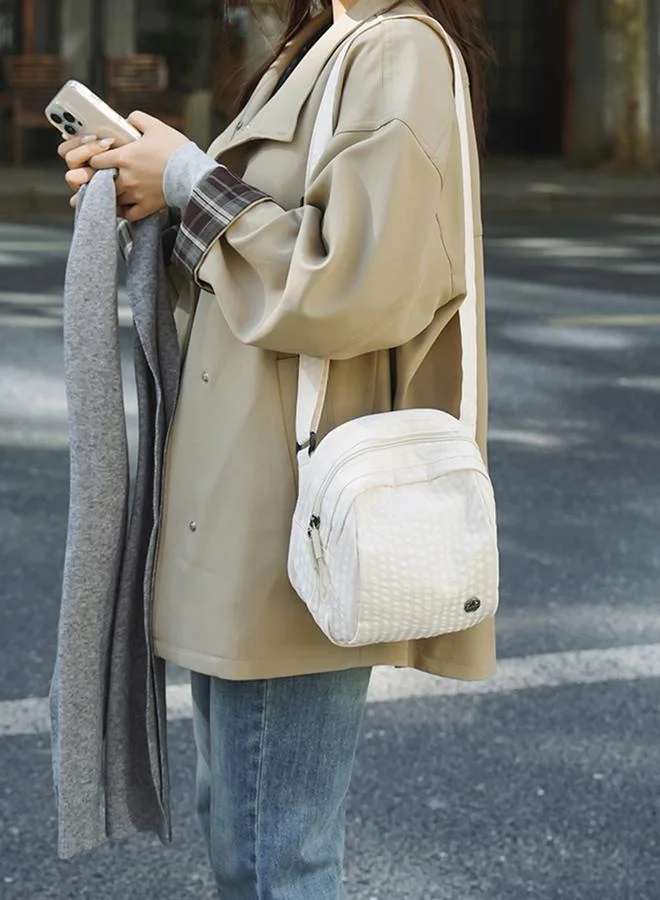 Take Two  White Textured Crossbody Bag for Women | Best Price UAE