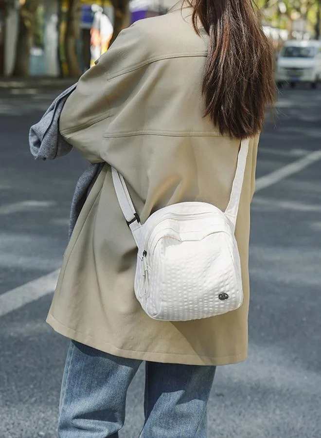 Take Two  White Textured Crossbody Bag for Women | Best Price UAE