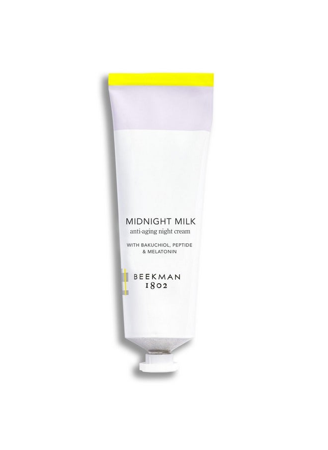 Beekman 1802 Midnight Milk Better Aging Sleep Face Mask Fragrance Free 2.13 Fl Oz Overnight Cream Plumper Youthful Skin With Bakuchiol & Melatonin Good For Sensitive Skin Cruelty Free  - Image 1