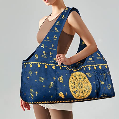 BagYG Yoga Mat Bag-Large with Strap,Zipper and Pockets Bags Carriers Fits All Your Stuff Astrology for Women Most Size Mats,30''x9''x11''(BagYG-31091708) - Image 5