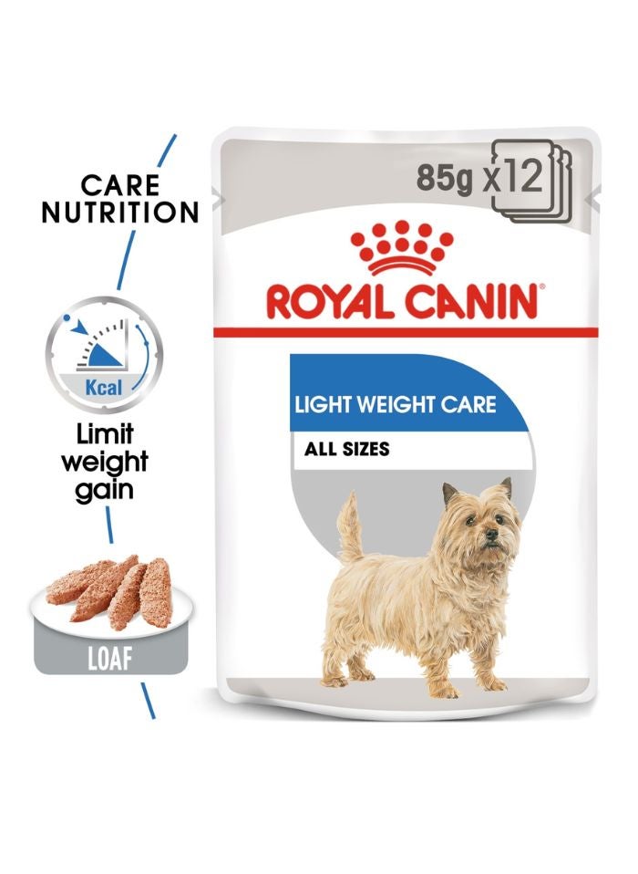 ROYAL CANIN Canine Care Nutrition Light Weight Care (WET FOOD - Pouches) 12 x 85g - Image 1