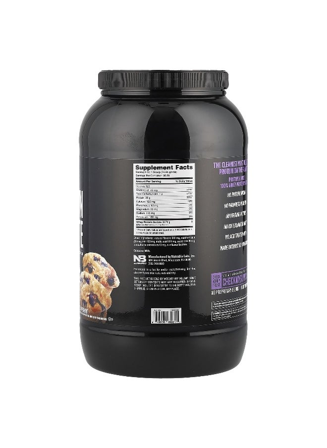 NutraBio - NutraBio, Whey Protein Isolate, Blueberry Muffin, 2 lb (907 g) - Image 1