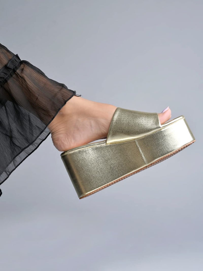Shoetopia أحذية شوتوبيا النسائية الأنيقة بكعب ويدج عريض - أحذية صيفية مريحة وسهلة الارتداء لحفلات غير رسمية - Image 3