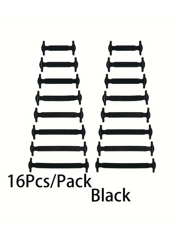 Goolsky - 16pcs Easy-Install No-Tie Silicone Elastic Shoelaces - Waterproof, Stain-Resistant Elastic Laces for Sneakers & Boots - Image 1