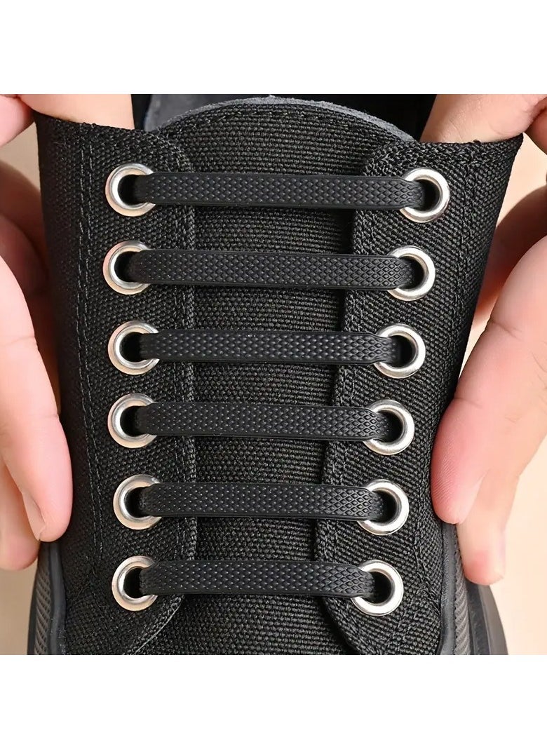 Goolsky - 16pcs Easy-Install No-Tie Silicone Elastic Shoelaces - Waterproof, Stain-Resistant Elastic Laces for Sneakers & Boots - Image 1