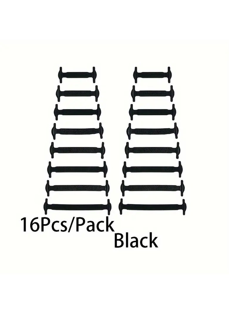 Goolsky - 16pcs Easy-Install No-Tie Silicone Elastic Shoelaces - Waterproof, Stain-Resistant Elastic Laces for Sneakers & Boots - Image 1