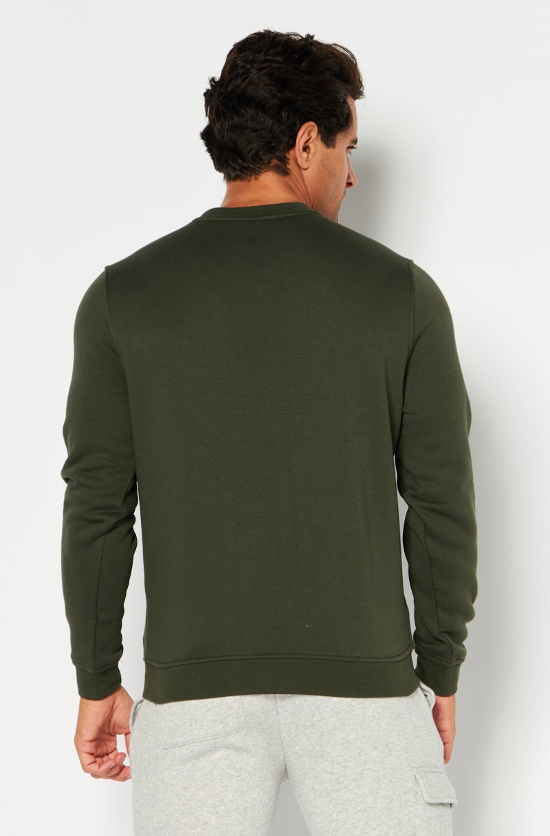 DKNY Sport Men Sportswear Fit Long Sleeve Outdoor Sweatshirts, Army Green  - Image 4