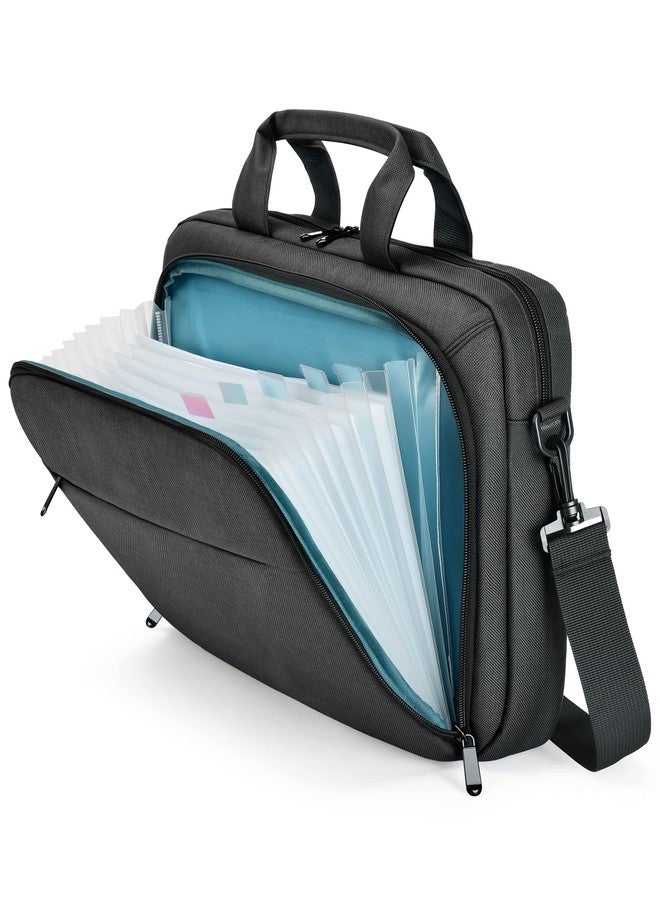 Bulado Laptop Bag with File Organizer, Water-Resistant Laptop Case, 15.6 Inch Multi-Compartment Work Bag for Men and Women, Carry-On for Business Commute Work Travel Trip - Image 1