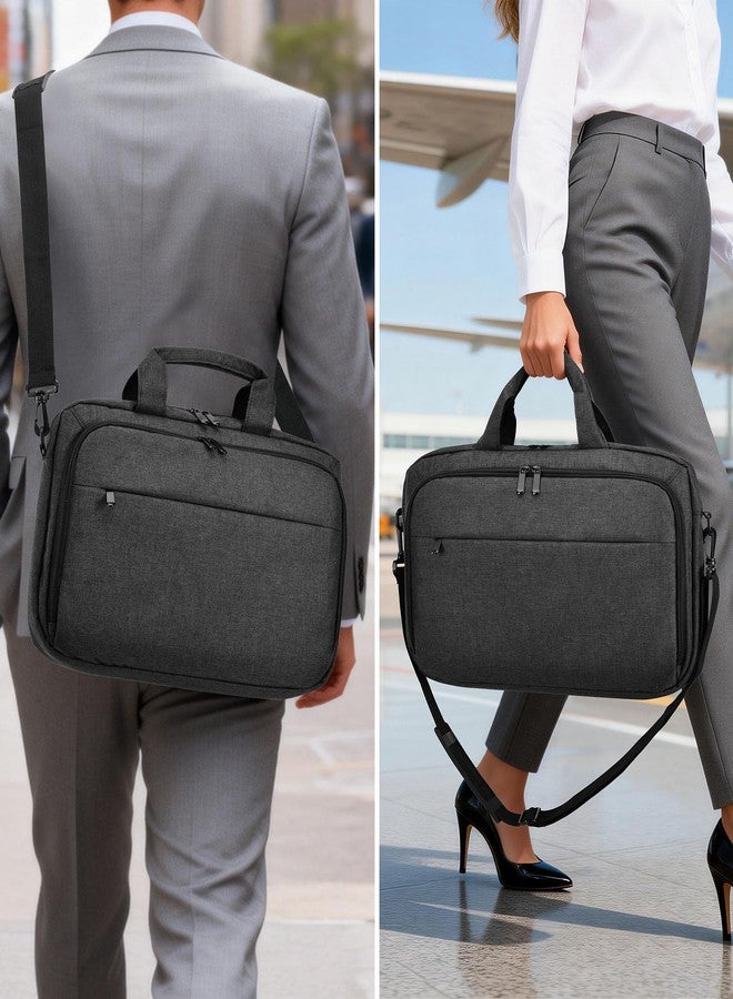 Bulado Laptop Bag with File Organizer, Water-Resistant Laptop Case, 15.6 Inch Multi-Compartment Work Bag for Men and Women, Carry-On for Business Commute Work Travel Trip - Image 2