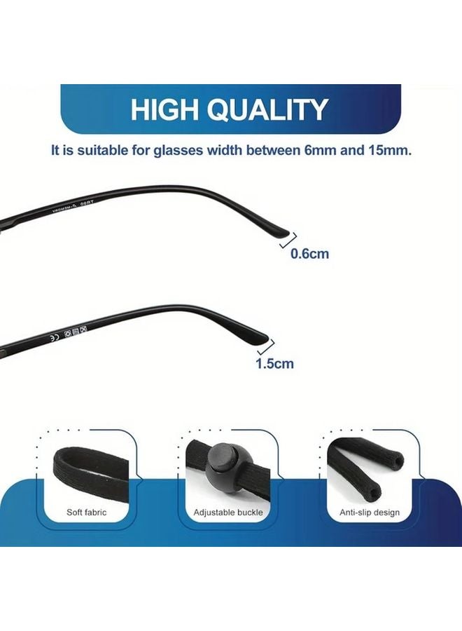 Multicolor Adjustable Non Slip Glasses Straps 5 Pack With Buckles For Sports Running - Image 4