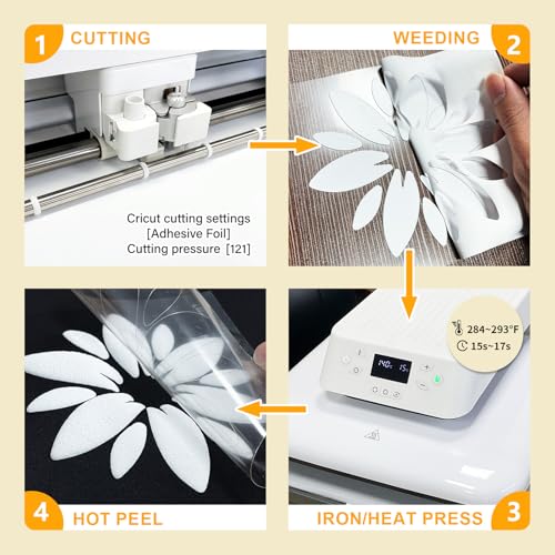 MerryMade White Puff Heat Transfer 3D 12" x 5 ft for T-Shirt, Puff Iron on Rolls for Cutter Machine - Easy to Cut & Weed for Heat Vinyl Design (White) - Image 3