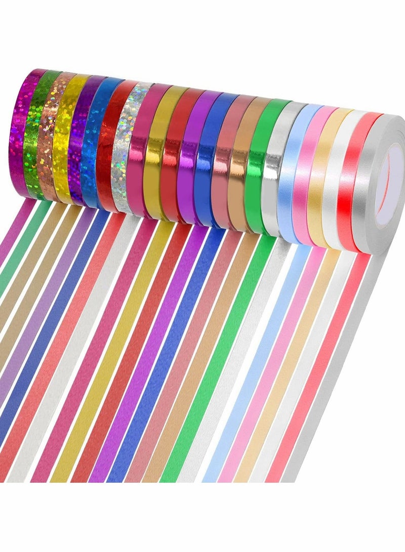 46 Rolls Balloon Curling Ribbon Ballon Ribbon Craft Ribbon for Gift Flower Wrapping Balloons Valentine Wedding Birthday Party Decoration Hair Accessories (460m, 23 Colors) - Image 1