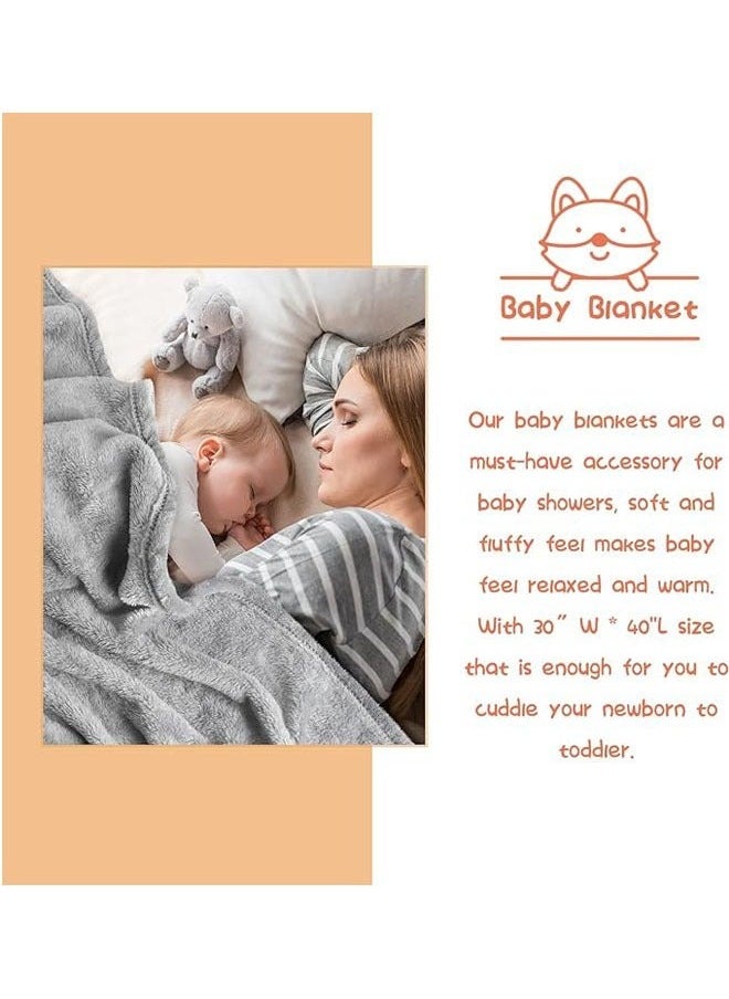 ميكسد - Baby Shower Gifts, New Born Baby Gifts for Girls Boys, Unique Baby Gifts Basket Essential Stuff - Baby Lovey Blanket Newborn Bibs Socks Wooden Rattle & Greeting Card, Newborn Baby Gift Set - Image 1