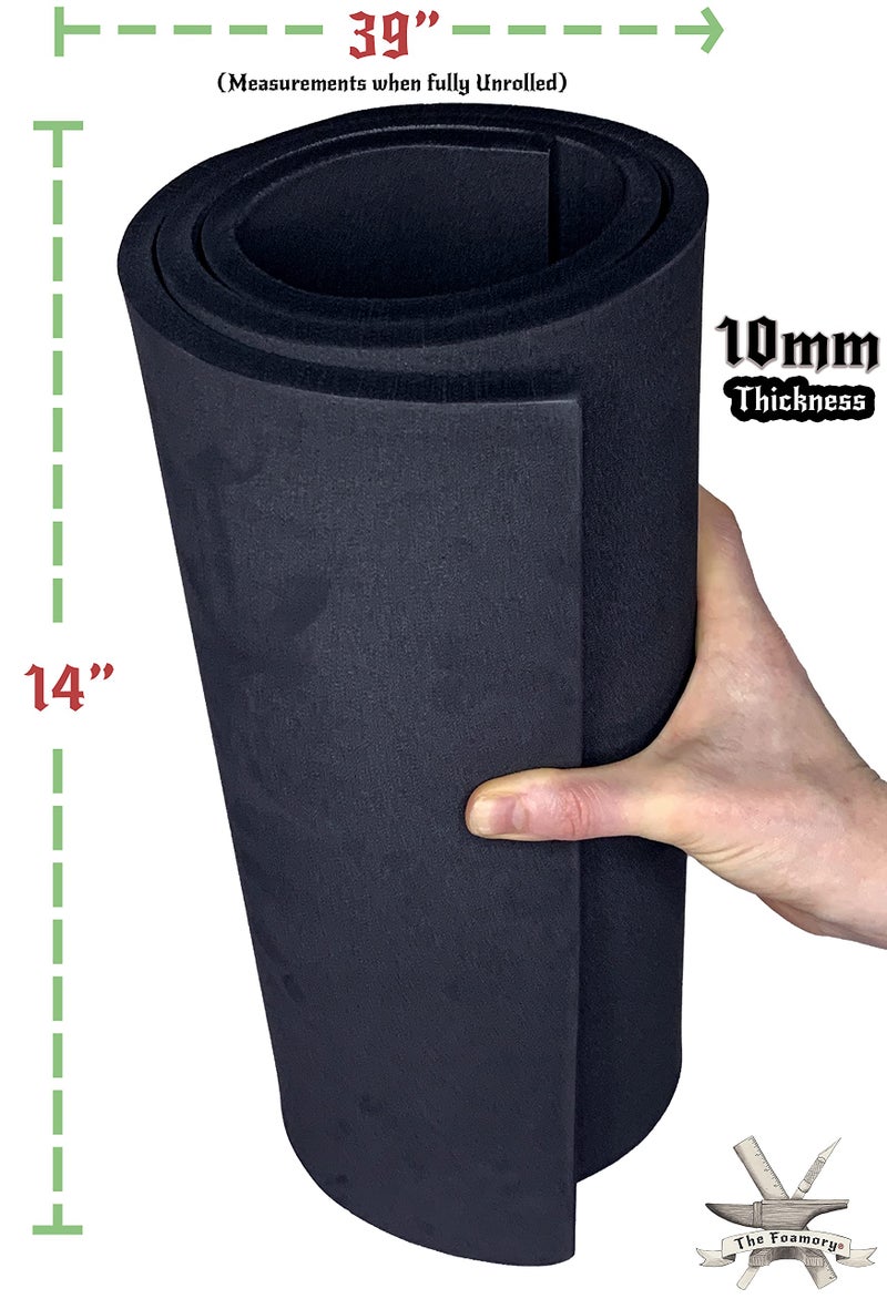 The Foamory Shape Retention EVA Cosplay Foam 10mm (1mm-10mm) 14x39 inch Black or White High Density EVA Foam Sheets. Premium 85 kg/m3 Heat Shape Material for DIY Convention or Halloween Costumes by The Foamory - Image 4