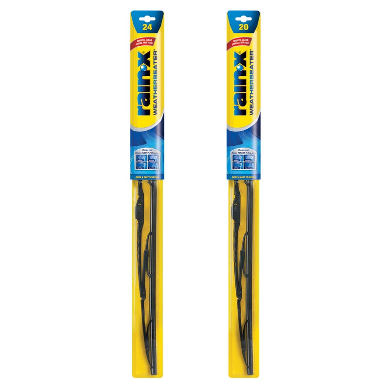 RainX 820146 WeatherBeater Wiper Blades 24 and 20 Windshield Wipers Pack of 2 Automotive Replacement Windshield Wiper Blades That Meet Or Exceed OEM Quality And Durability Standards