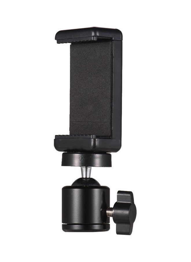 NIBEMINENT Adjustable Phone Holder Clip And Flexible Ball Head Adapter Mount Black  - Image 1