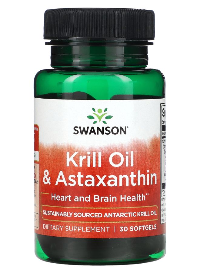 SWANSON Krill Oil & Astaxanthin 30 Softgels