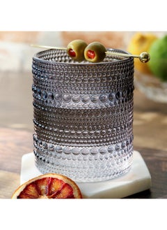 Kate Aspen Kate Aspen Hobnail Beaded Drinking Glasses Vintage Glassware Set | Cocktail Glass Set, Juice Glass, Water Cups | Makes A Great Hostess Gift, Gift for Newlyweds (Smoke Grey)  - Image 2