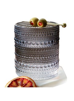 Kate Aspen Kate Aspen Hobnail Beaded Drinking Glasses Vintage Glassware Set | Cocktail Glass Set, Juice Glass, Water Cups | Makes A Great Hostess Gift, Gift for Newlyweds (Smoke Grey)  - Image 1