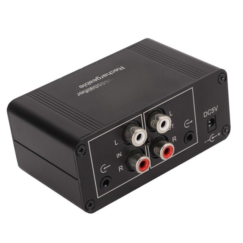 Mini Stereo Audio Preamplifier Noise Reduction Circuit Aluminum Alloy Shell Headphone Amplifier - Image 5