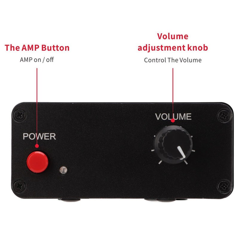 Mini Stereo Audio Preamplifier Noise Reduction Circuit Aluminum Alloy Shell Headphone Amplifier - Image 2