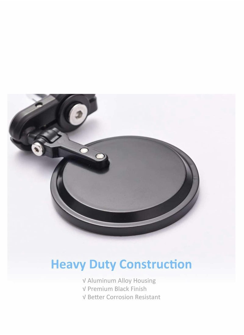7/8 22mm Motorcycle Handlebar Bar End Mirror 3 Inch Round Rear View Side Mirror for Scooter Chopper Cruiser (Black)