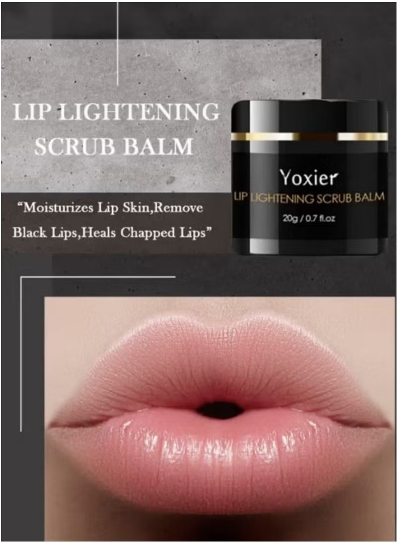 Yoxier Lip Scrub for Dry & Chapped Lips – 20g Natural Exfoliating & Moisturizing Balm, Lightens Dark Lips, Lip Care for Men & Women, Overnight Sleeping Lip Treatment - Image 2