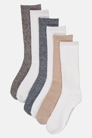 Men 6 Pairs Brand Logo Crew Cut Socks, Multicolor - pzsku/Z8F46BD238755181AE254Z/45/1752762118/2d150865-3da5-45cd-9349-cb66150705a2