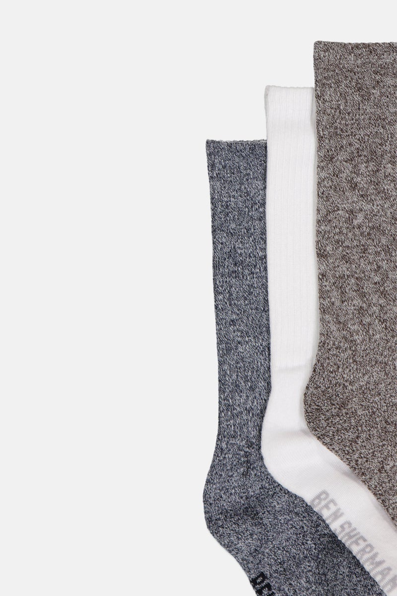 Ben Sherman Men 6 Pairs Brand Logo Crew Cut Socks, Multicolor  - Image 2