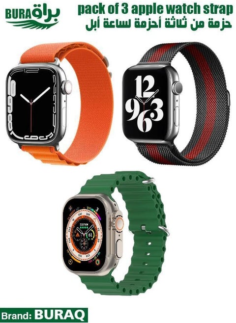 Apple Watch Band Strap For Apple Watch Ultra 2/Ultra 49mm, Series 10 46mm, 9/8/7 45mm, SE2/SE/6/5/4 44mm, 3/2/1 42mm
