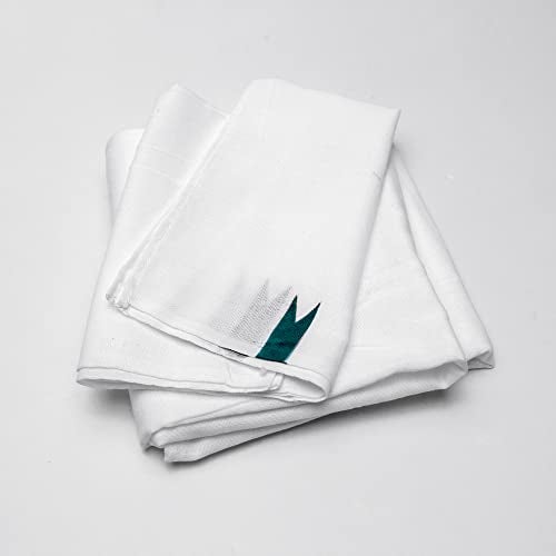 YATTA Traditional New Born Baby Towel | Non Dyed Pure Muslin Towel | Soft Cotton White Colour | Chemicals Free & Quick Drying | Stitched Ends | 45x22 Inches | Pack of 4 - Image 1