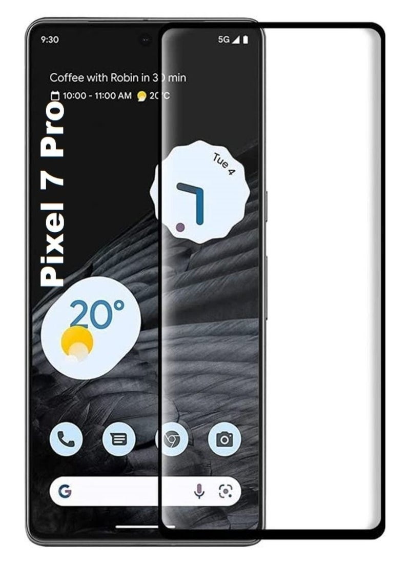 Generic - Screen Protector for Google Pixel 7 Pro Tempered Glass Screen Protector Full Glue Edge to Edge 9H Hardness Anti Fingerprint 3D Curved Round Edges Scratch Proof for Google Pixel 7 Pro - Image 1