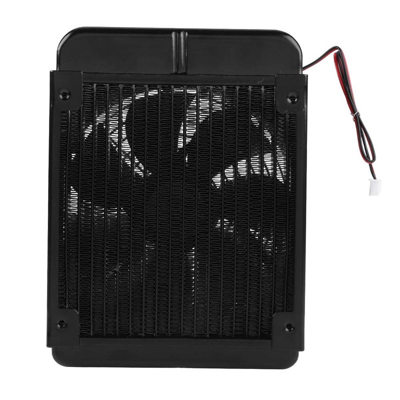 klarako CPU Radiator Fan, DC12V CPU Water Cooling Radiator G1,4 Thread Heat Row Radiator with Fan 18 Tubes 120,360mm Radiator CPU Liquid Cooler for Computer CPU Water Cooled 120mm - Image 5