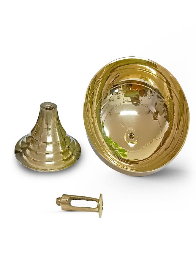 Vintageware® Brass Diya for Puja | Oil Lamp for Mandir, Temple & Aarti | Traditional Deepam Jyot for Pooja | 7cm Height, 114g, Large - Image 3