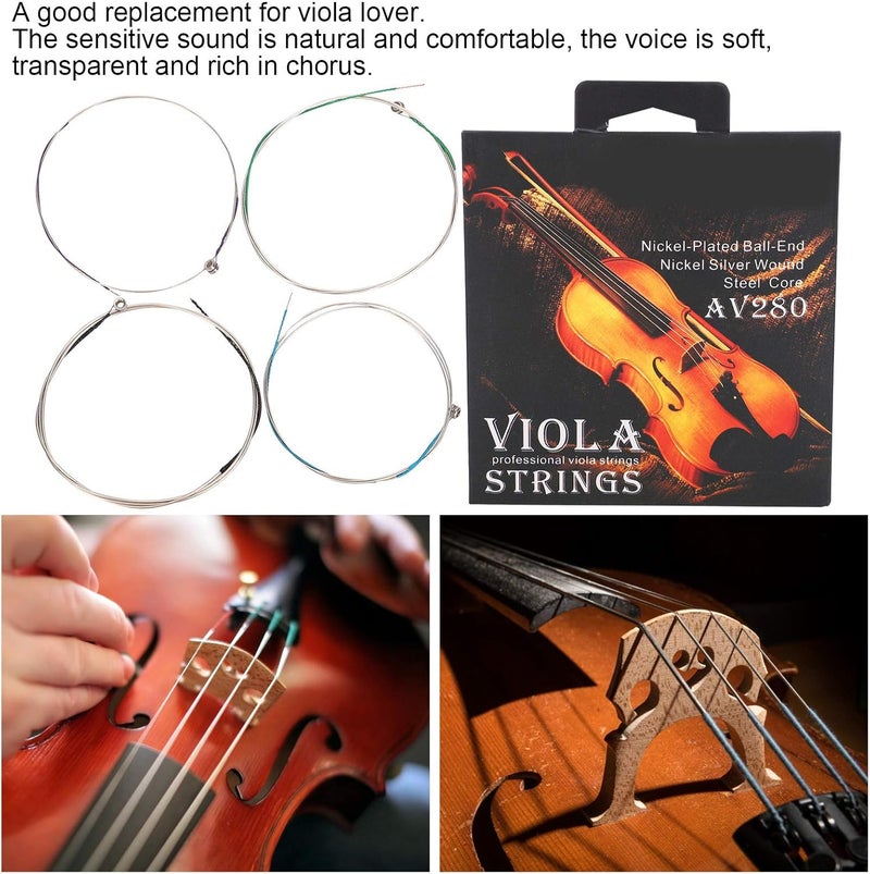 Dilwe 4 pieces/set universal full set strings Professional strings E A D G for 14 "- 16" violas Cleaning, maintenance, maintenance - Image 5