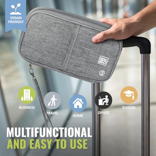 BOACAY Travel Document Organizer with RFID, Family Passport Holder, Wallet for Women & Men, Portable & Waterproof Case for Cards, Boarding Pass, Money - Image 5